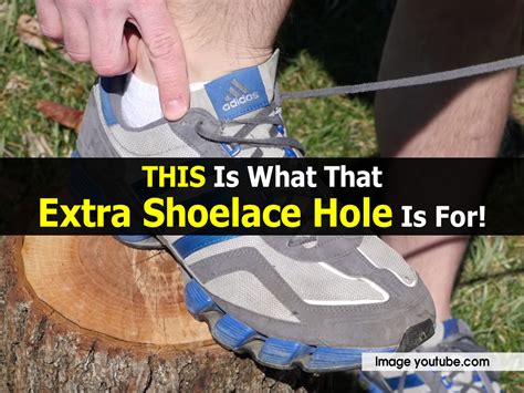 extra shoelace hole